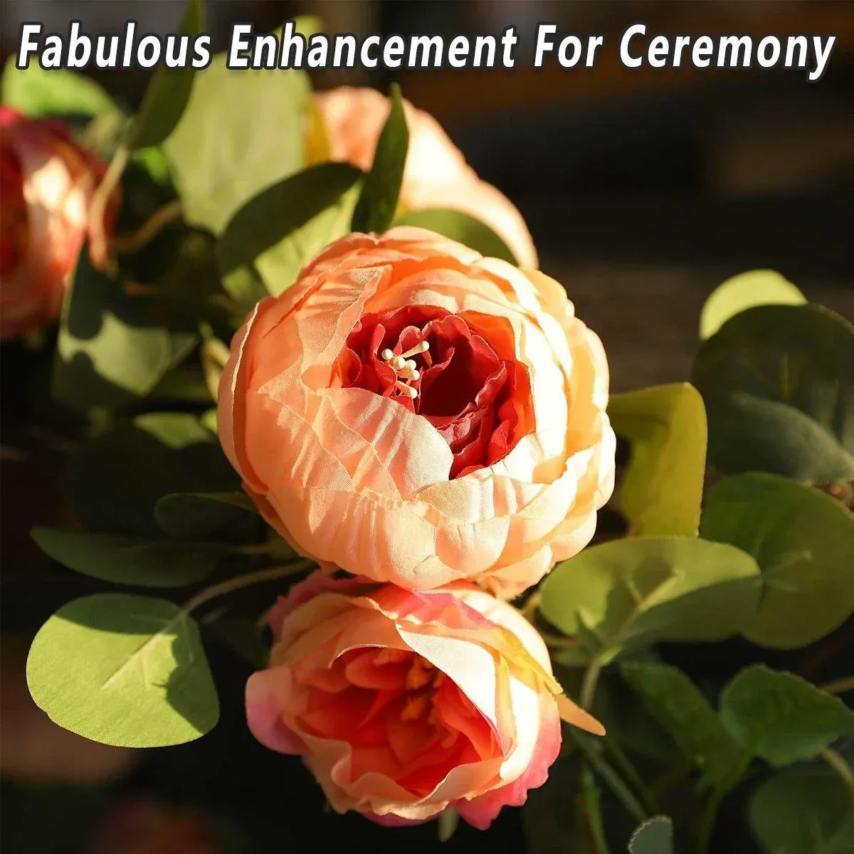 170cm Peony Flower Rattan Fake Flower Vine Artificial Decoration for Home Party — image 4