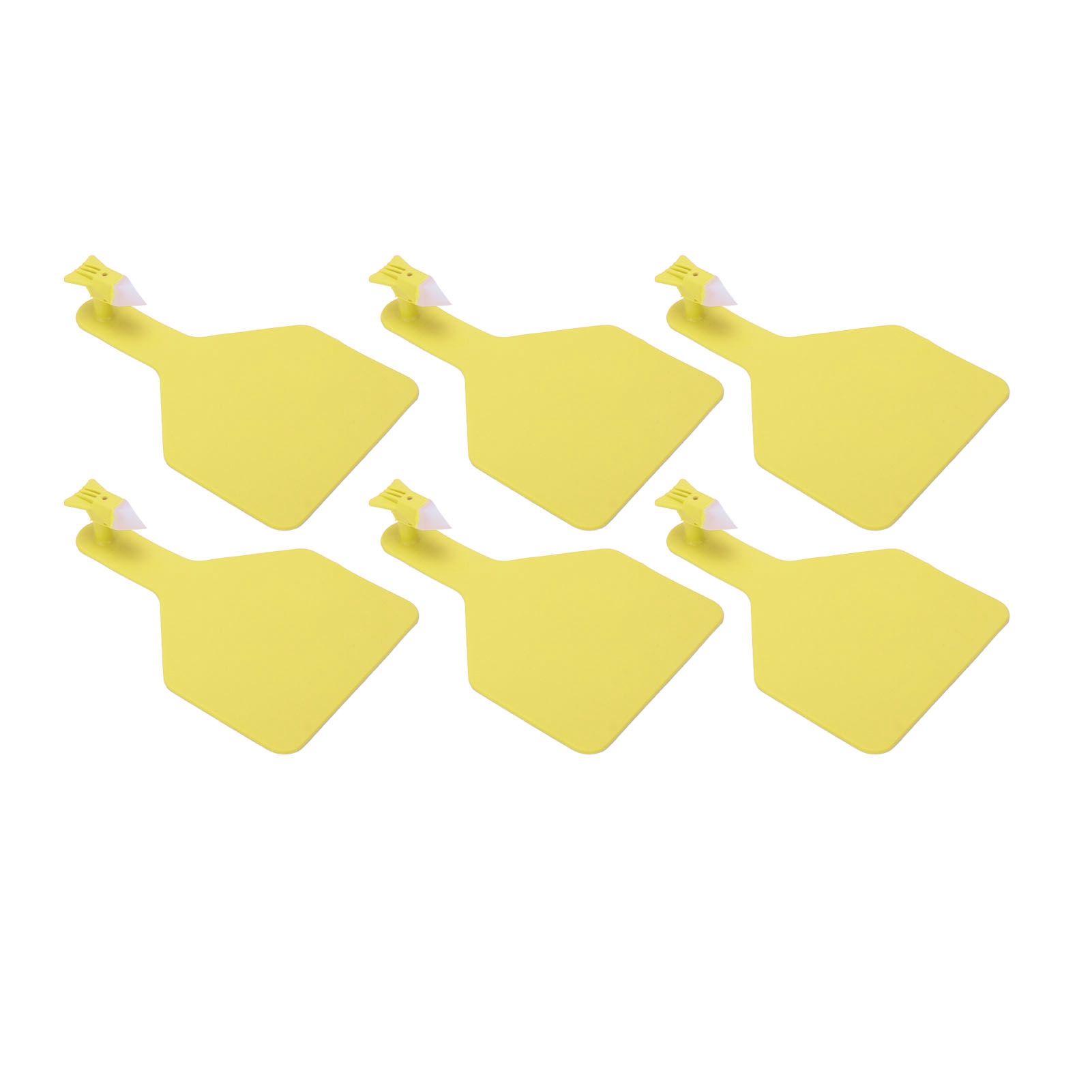 100pcs Blank Livestock Ear Tag Thickened TPU Reusable Animal Ear Label for Dairy Cattle Beef Cattle Yaks Horses Camels Yellow — image 4