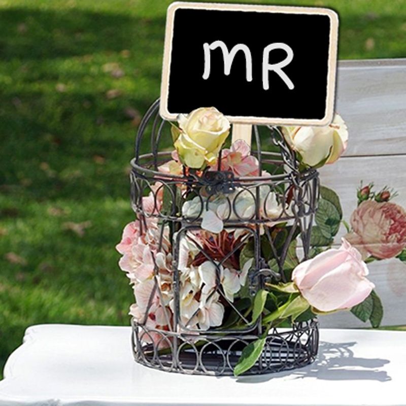 20PCS Mini Wood Chalkboard Gardening Plant Tags Plant Markers Nursery Pots Garden Decoration Garden Tags for Potted — image 3