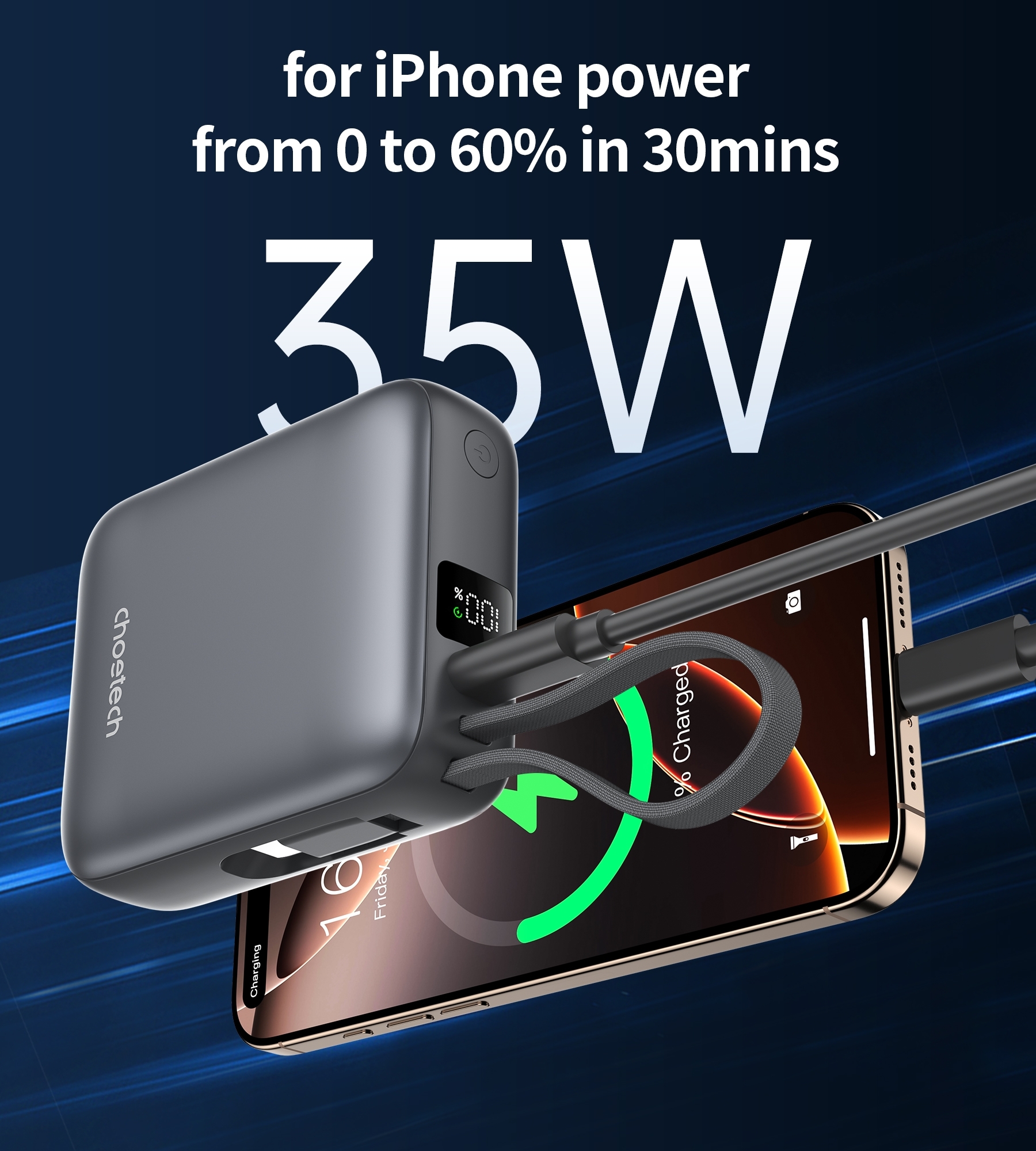 CHOETECH B832-GY 10000mAh 35W 10000mAh PowerLeap Power Bank โ image 4