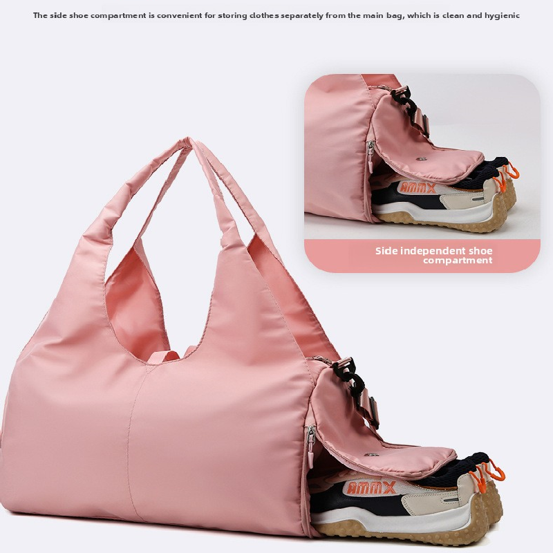 Black Women Large Capacity Yoga Gym Bag with Shoe Compartment and Mat Strap Water Resistant Travel Duffel Lightweight Tote for Fitness and Weekend Trips โ image 5