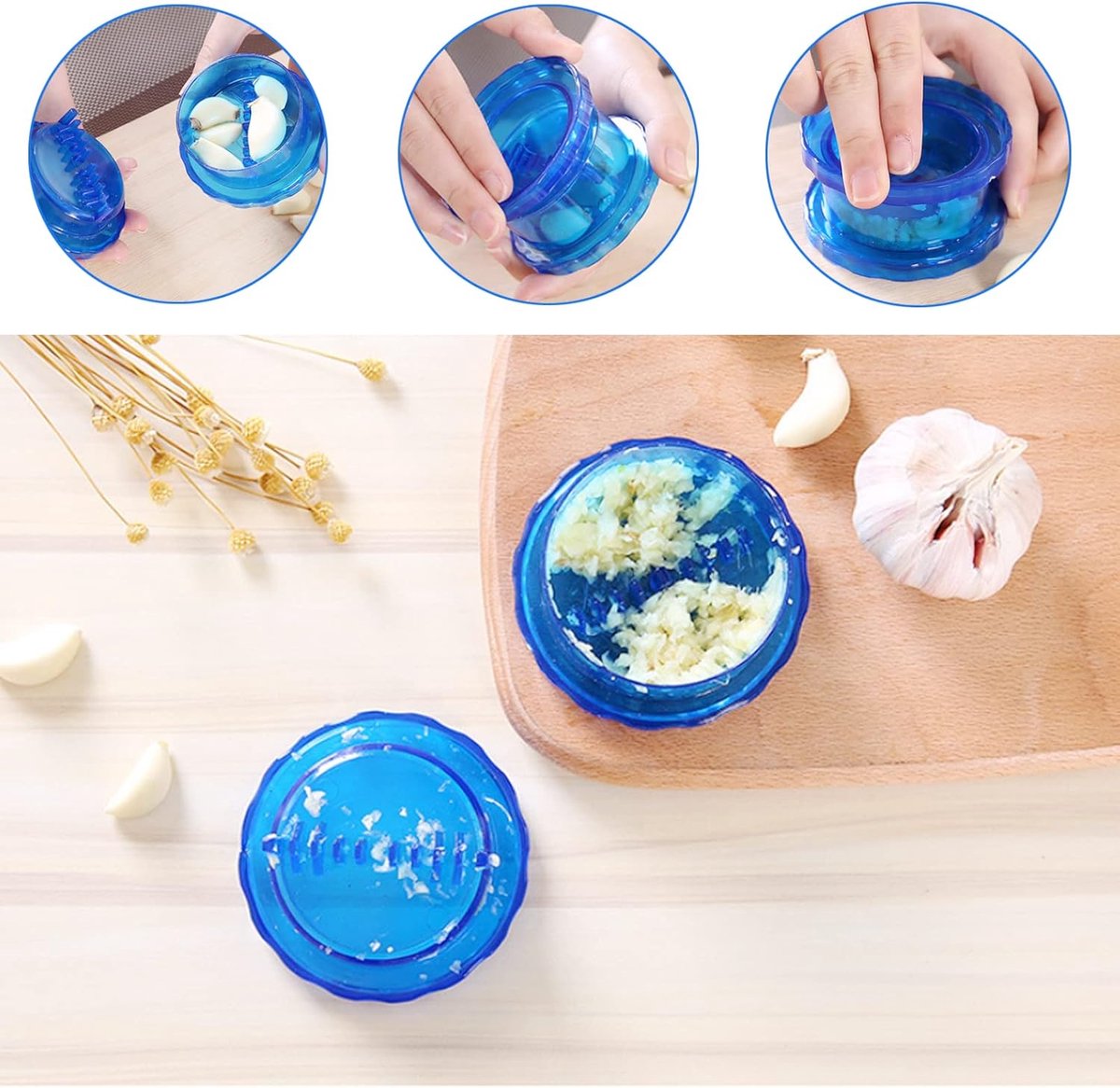 Garlic Twister - Garlic Press - Suitable for Garlic - Manual Garlic Press - Kitchen Gadget Press - Garlic Presses - Ginger Press - for chopping garlic, onions — image 6