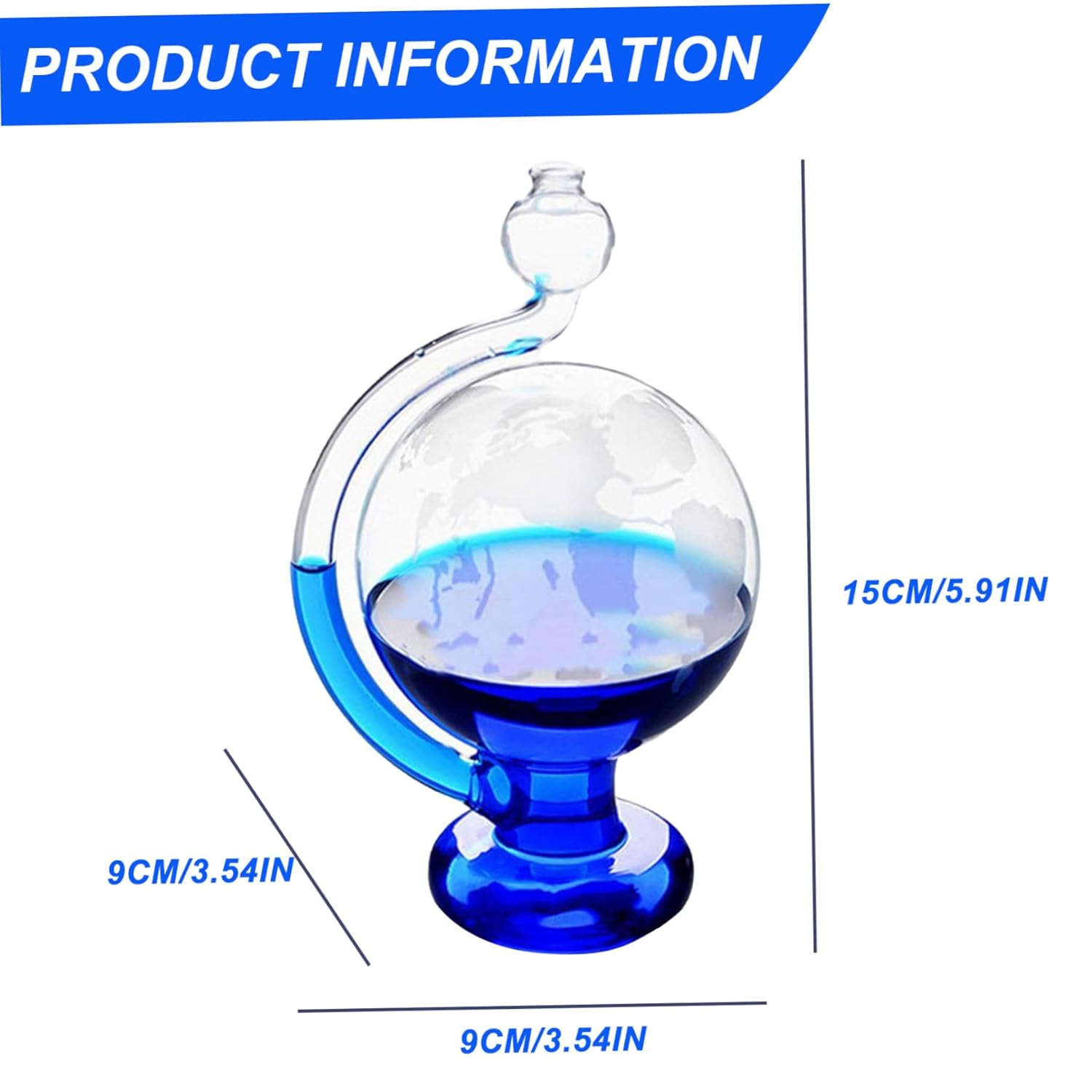 Storm Glass Weather Predictor, Visual Barometric Pressure Gauge, Portable Glass Barometers for The Home Office Desktop Decor Gifts — image 6