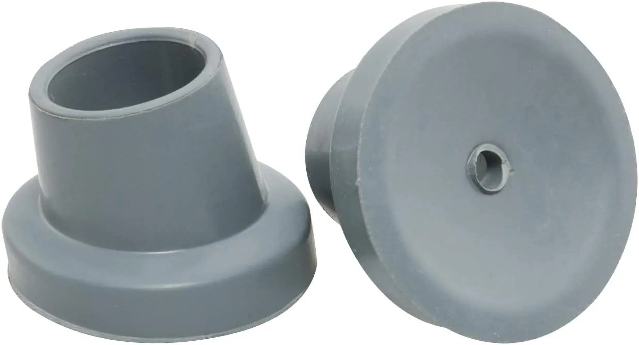 Shower Chair Rubber Tips 4 Pack, Non Slip Slope Replacement Feet Pads Floor Protectors for Tub Transfer Bench, 1 1/8 Inch ID Gray — image 4
