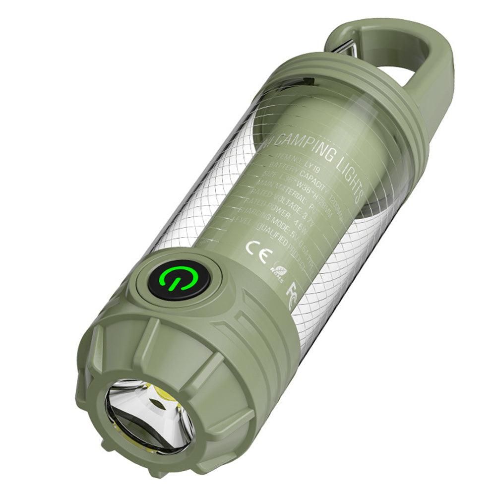LED Camping Keychain Light - Mini Lantern with Hook for Outdoor Use Blackish Green โ image 4