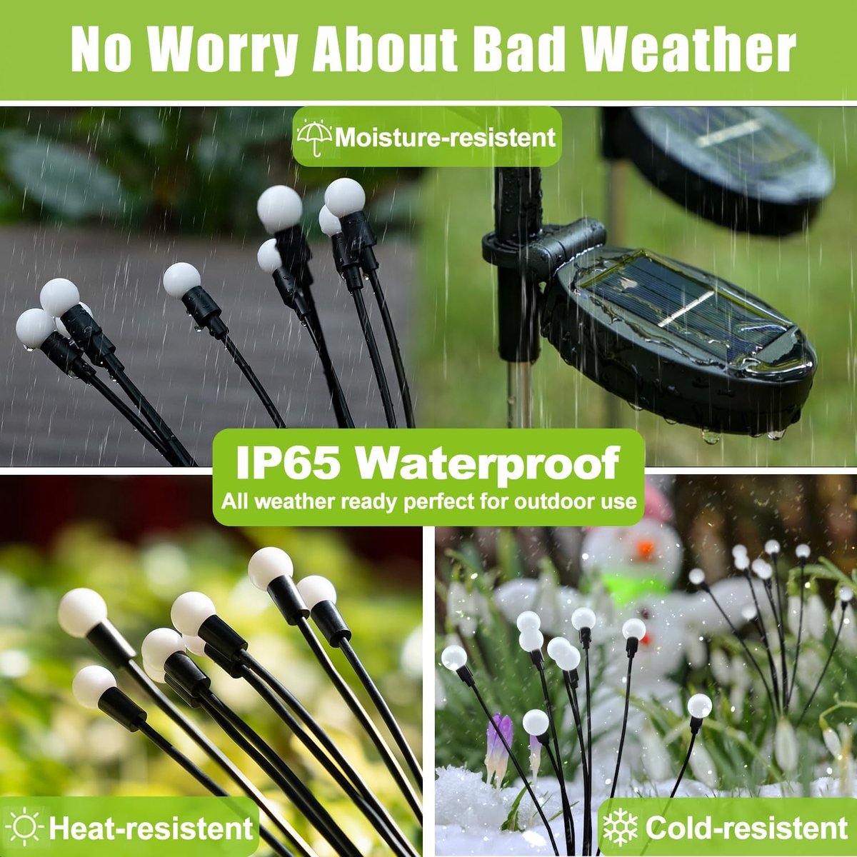 Outdoor Lighting - Solar Garden Lighting - Mood Lamp - LED Solar Garden Lamp - Firefly Shaped - 10 Pots x 2 - Waterproof for Outdoor Use - Suitable for — image 4