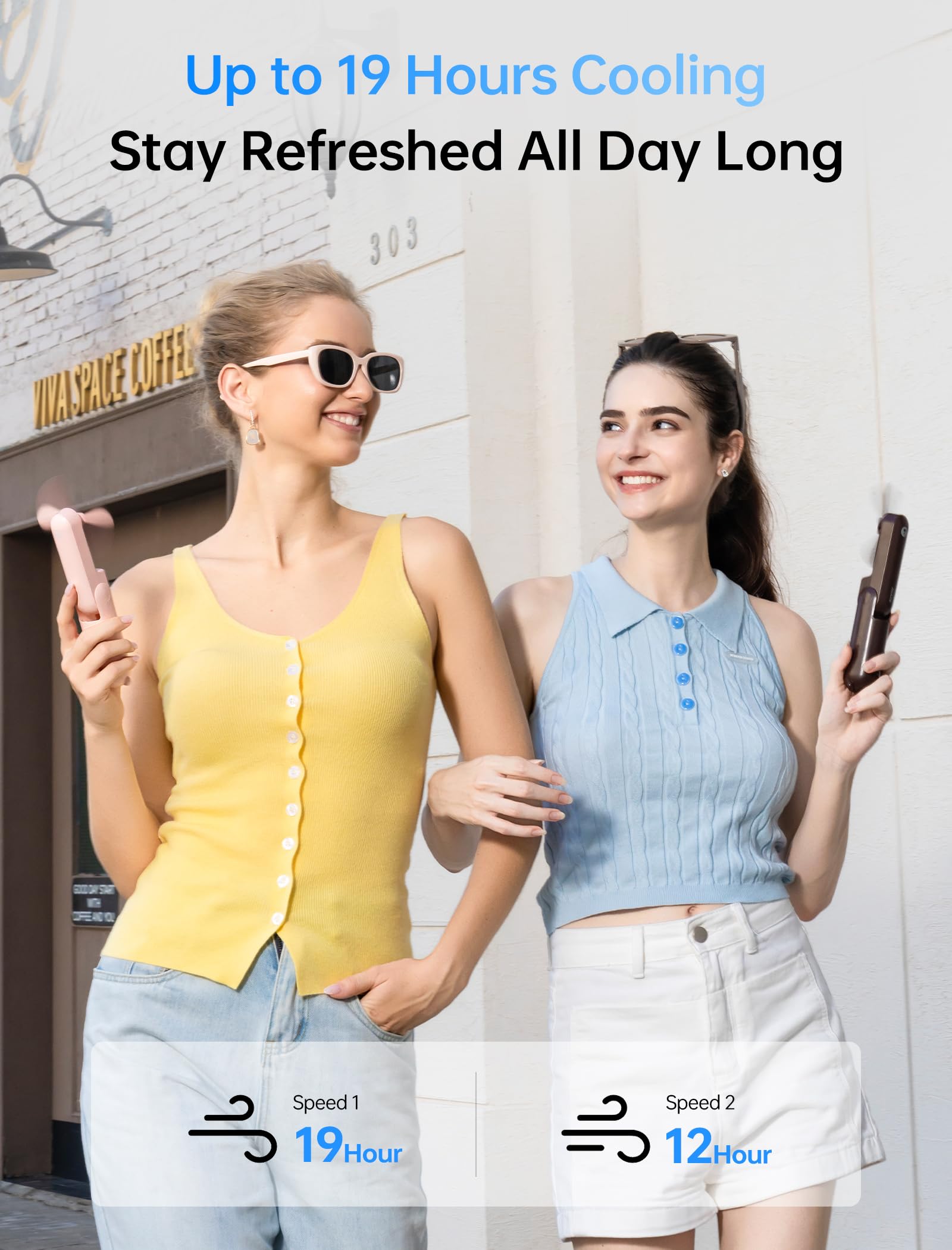 Handheld Mini Fan (Brown), 3-in-1 USB Rechargeable Portable Fan with Power Bank & Flashlight, Pocket Design for Travel & Summer โ image 3