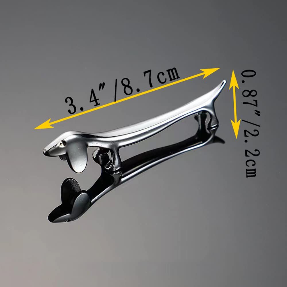 4 Pieces Chopsticks Holder Sliver Chopstick Rest Pillow Zinc Alloy Chopstick Rack Stand for Spoon Fork Knife (Dachshund) — image 2