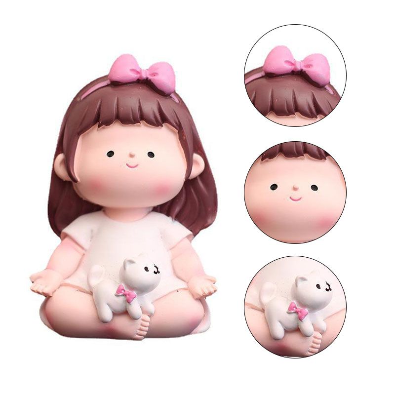 Yoga Girl Figurine Cartoon Lovely Cute Fashionable Decoration Yoga Pose Girl Ornament for Car Type C โ image 4