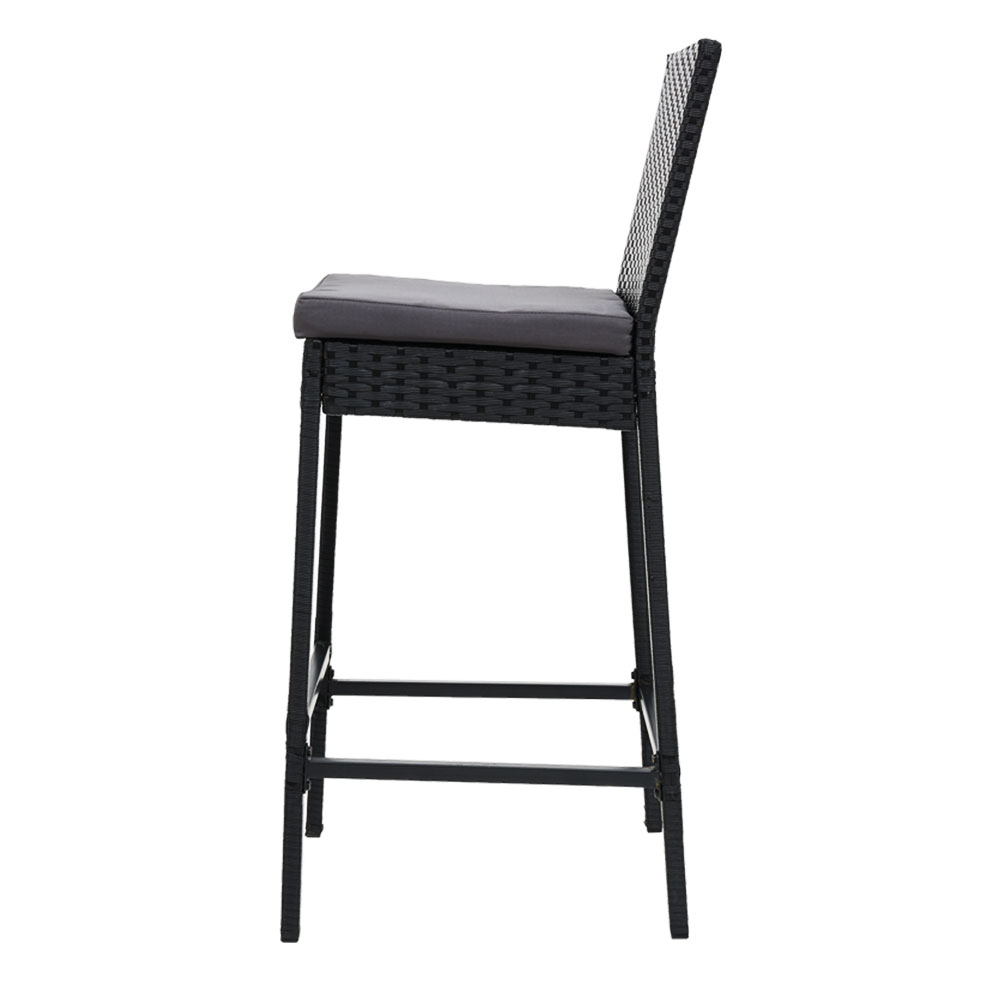 Gardeon 4-Piece Outdoor Bar Stools Dining Chair Bar Stools Rattan Furniture — image 4