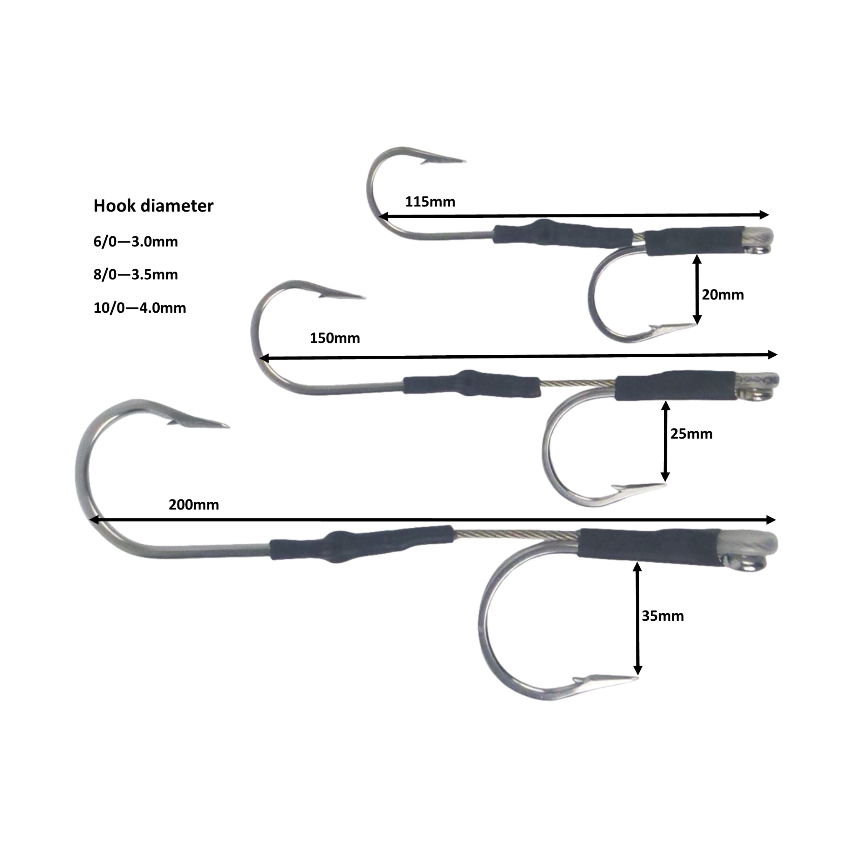 Swimerz Jigging & Trolling Hooks, 180 Double, 6/0, Qty 3 โ image 2