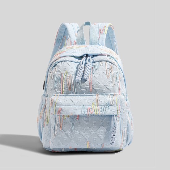 Backpack – Stylish and practical lightweight backpack – With two zippered compartments and adjustable shoulder strap – Fashionable design for girls