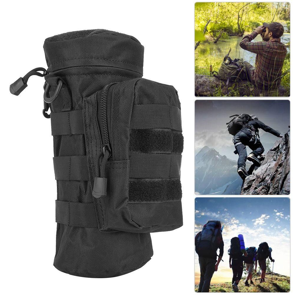 Portable Water Bottle Pouch Military Molle Kettle Backpack Bag Camping Hiking โ image 2