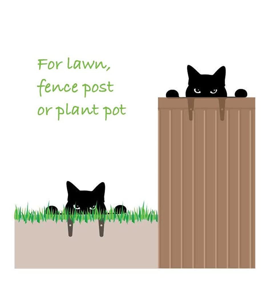Metal Yard Art Decor Garden cat Statue, Black cat Statue Decoration Outdoor Garden Ornaments Silhouette décor Cat Gifts — image 2