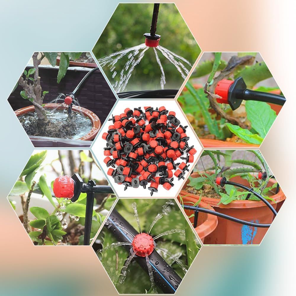 Adjustable Irrigation Drippers Sprinklers, New Adjustable Irrigation Drippers for Dripper Irrigation Tubing, Drip Irrigation Emitters — image 5