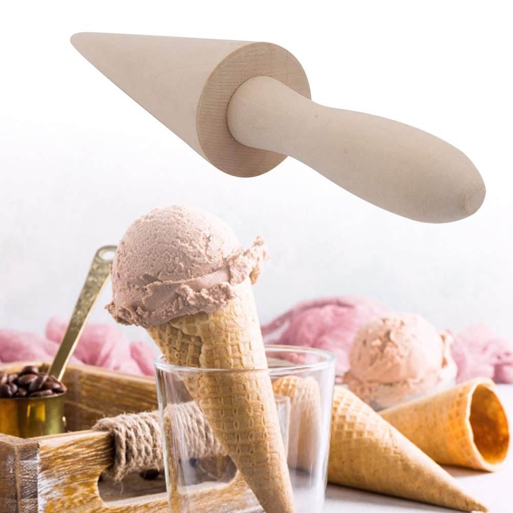 Wood Cone Roller Pastry Ice Cream Cone Mold Baking Tools for Home Dessert Shop โ image 5