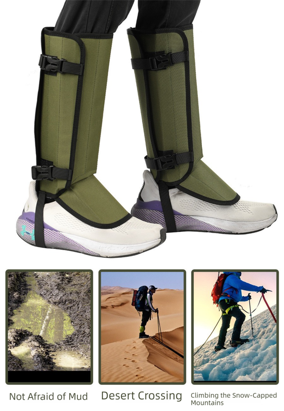 Camouflage khaki Outdoor Waterproof Leg Gaiters - Anti-Snake Bite & Scratch Protection Boot Covers - Breathable Nylon Oxford Leg Guards for Hiking Camping โ image 6