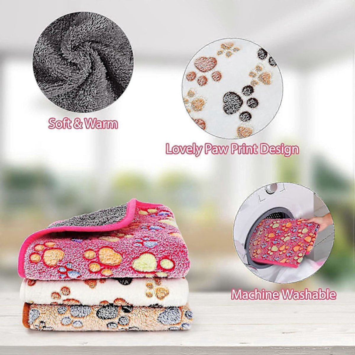 Pet Blankets - Washable 3-Pack Pet Cage Blankets - For Small Animals โ image 4