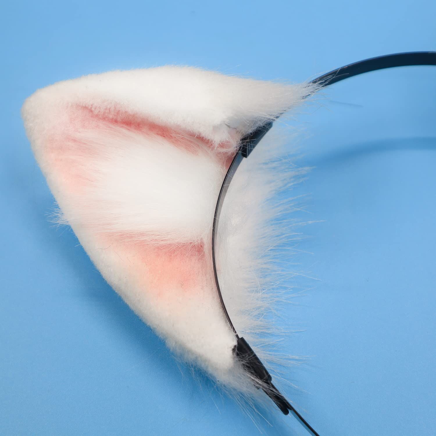 Animal Cosplay Ears Fox Cat Ears Chain Punk Cross Cat Ears Headbands QinRuan Cat Fox Faux Fur Ears Headband — image 3