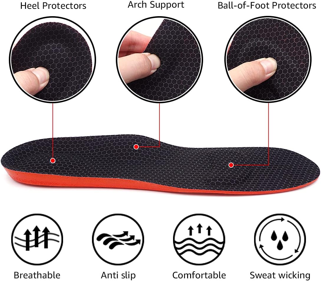 Arch Support Insoles, Relief from Plantar Fasciitis, Metatarsal and Heel Pain, Comfortable Breathable Shoe Inserts, Shock Absorption for Women and Kids (Small) โ image 3
