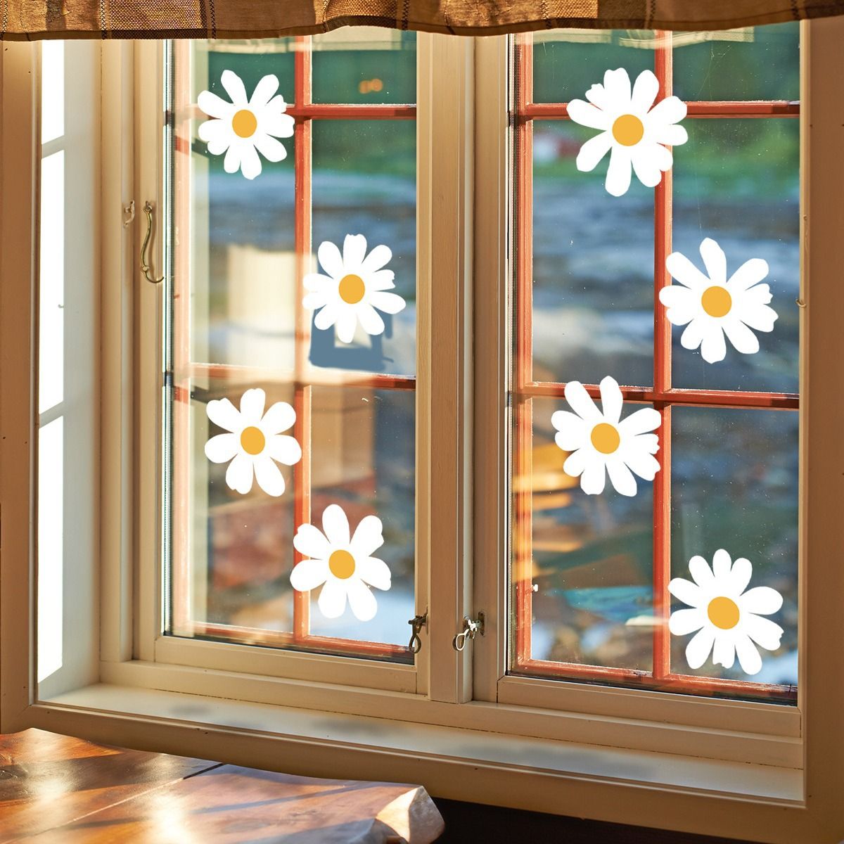 8 Sheets Daisy Wall Decals Boho Flower Wall Stickers Cute Kids Girls Room Decor Peel and Stick Floral Decals Toddler Playroom — image 4