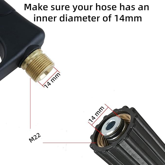 High Pressure Washer Gun 3000 PSI Max, Power Washer Short Gun with 1/4 Inch Quick Connector — image 3