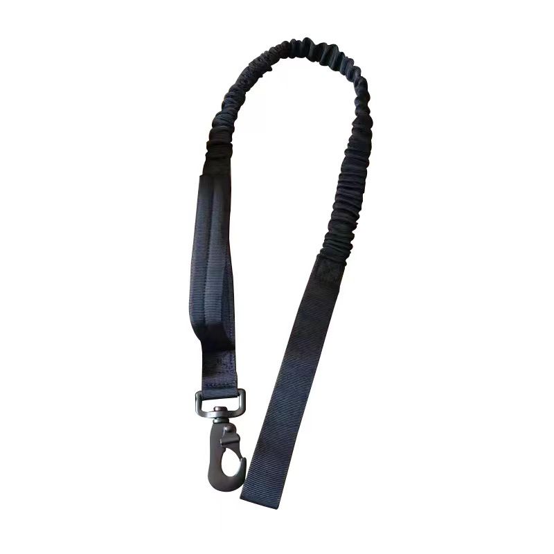 Black Tactical Dog Collar and Bungee Lead Set (L size) - Padded Quick Release Collar with Control Handle and Shock Absorbing Leash for Medium and Large Dogs — image 5
