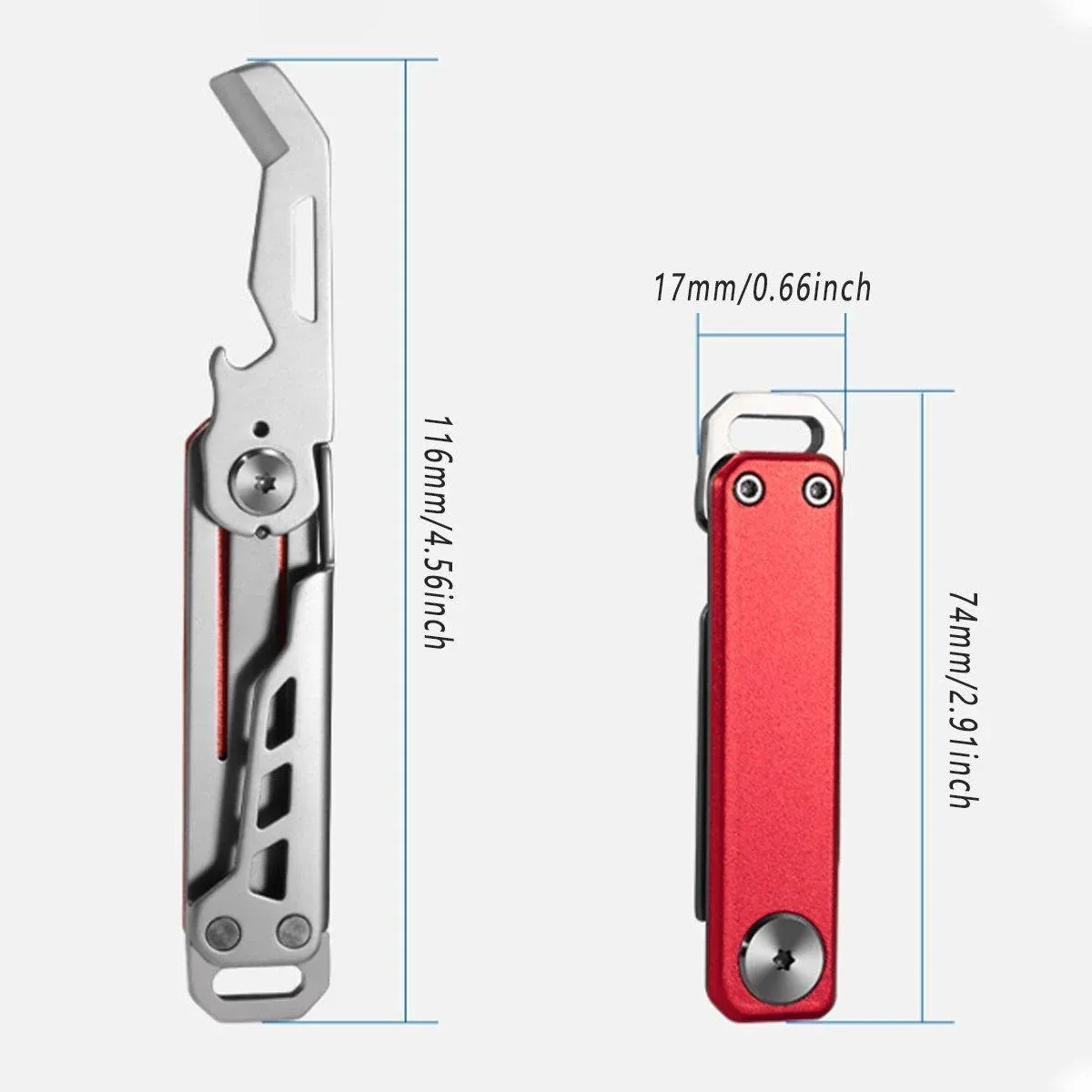 Multifunctional Folding Knife Case Opener Portable Bottle Opener EDC Tool Kit - Green β image 4