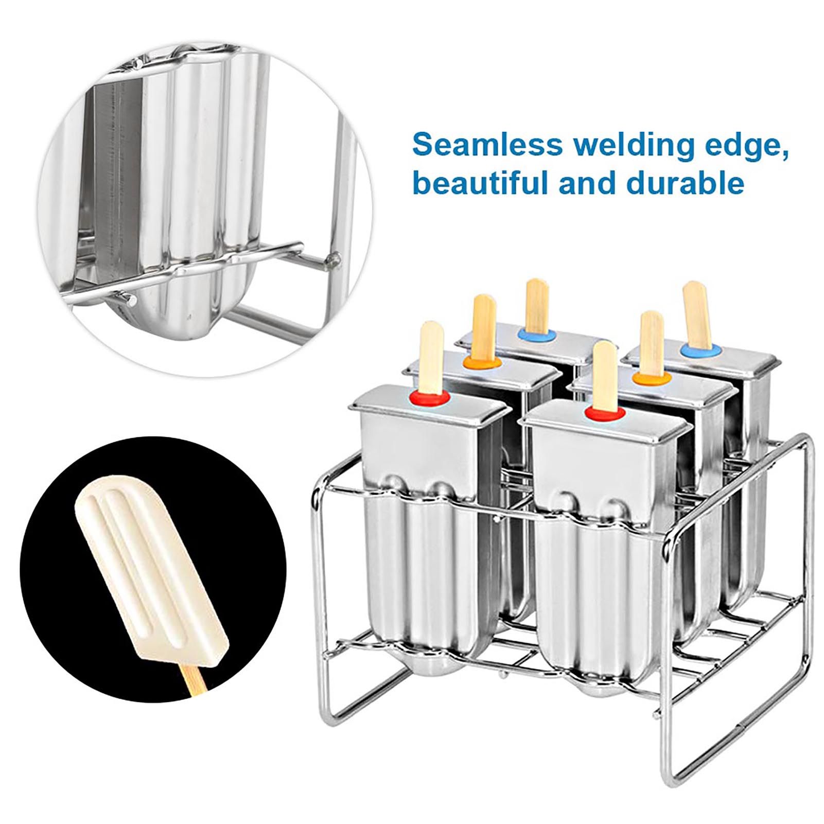 Stainless Steel Molds Ice Cream Industrial Home Kitchen DIY Ice Pop Mould Maker Tool(2#) โ image 5