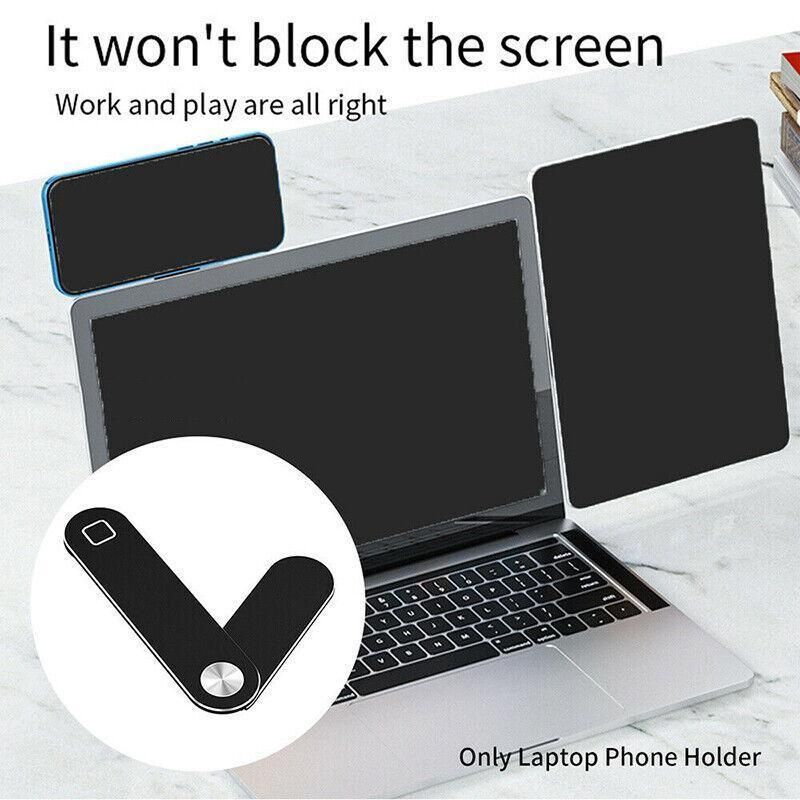 Side Mount Clip Phone Holder for Laptop Adjustable Portable Screen Bracket - Blue โ image 5