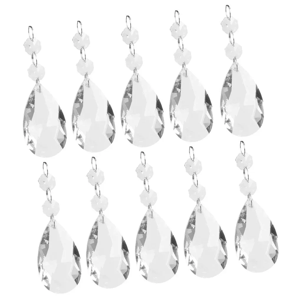 20 Pcs Clear Crystal Chandelier Prism Pendants, Hanging Ball Pendants Made of Glass, 38 mm — image 4