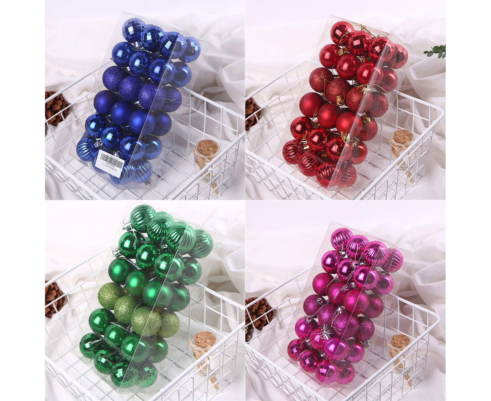 36Pcs Christmas Tree Balls Festival Home Party Mall Xmas Hanging Decor Ornament-White โ image 3