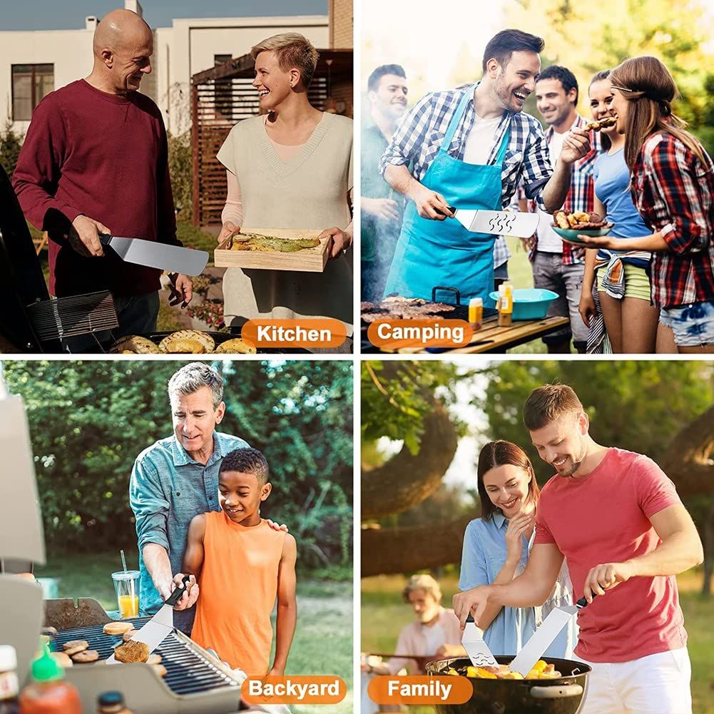 Griddle Accessories Kit, 6pcs Flat Top Grill Accessories Set for Blackstone and Camp Chef with Spatula & Carry Bag — image 4