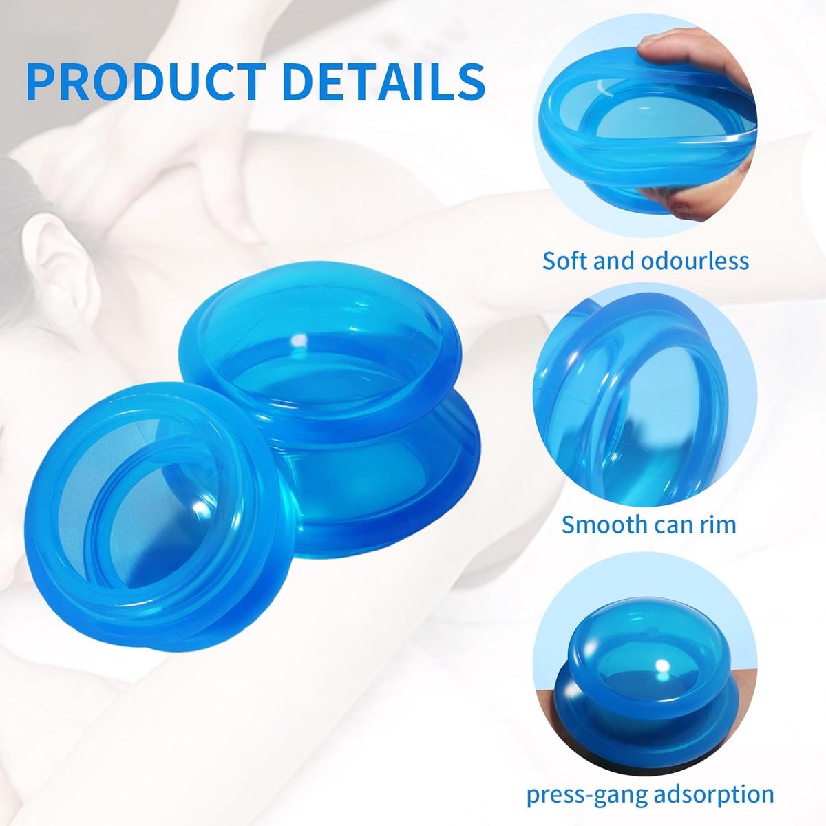 Cellulite cups - Cupping set of 4 pieces - Cupping cups - Full body - Cellulite Massage Device - Vacuum Silicone Cupping set - Cellulite Massage Cupping Cups — image 5