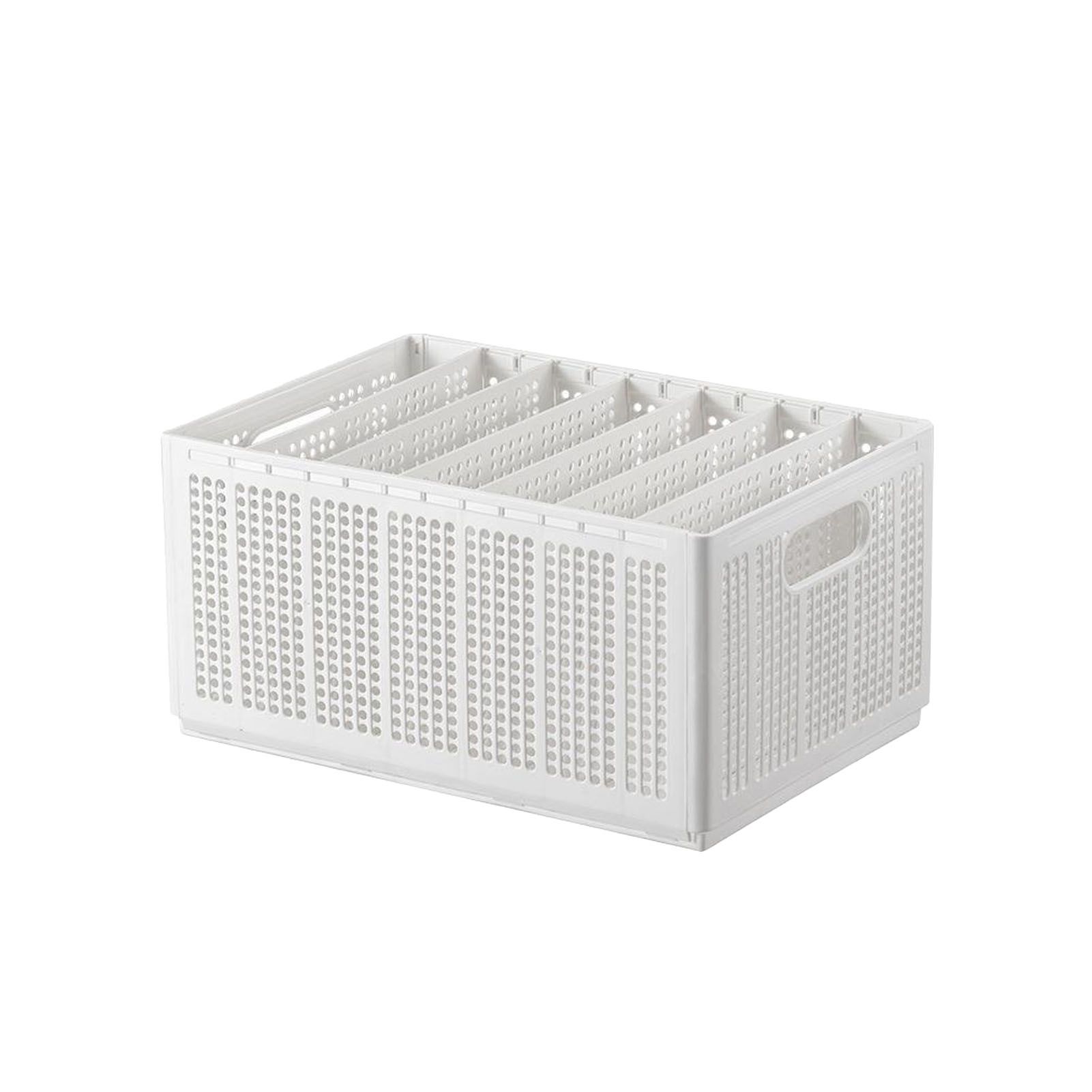 Closet Foldable Pants Storage Box Pure White Adjustable Dividers Rugged Divided Clothing Storage Boxes for Bedroom Wardrobe Large 7 Grids: 6 Baffles — image 2