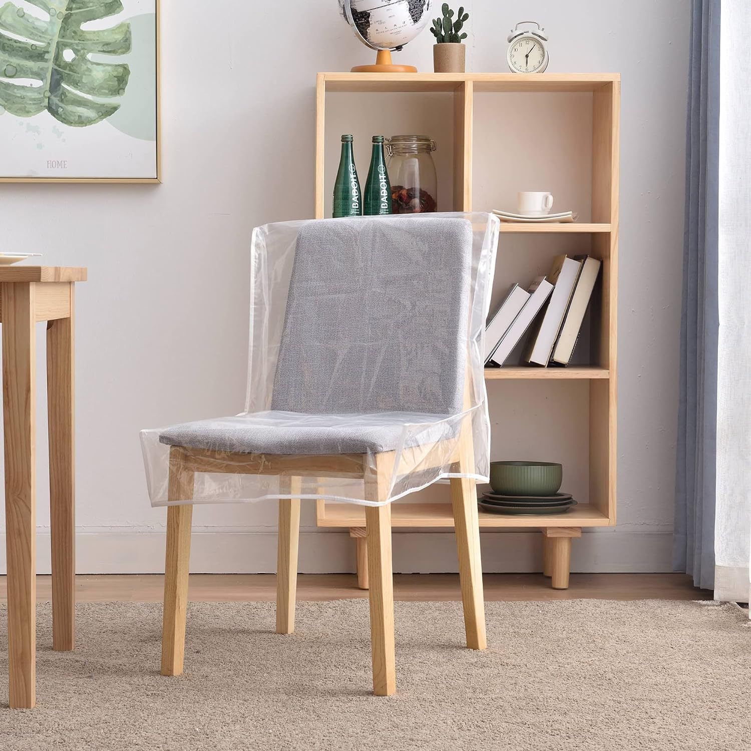 Dining Room, Waterproof Clear Seat Chair Protector Cover with Backrests, Protect The Chair from Stains — image 3
