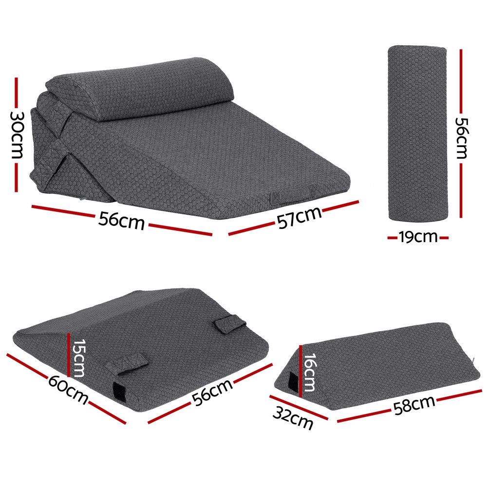 Giselle Bedding Adjustable Wedge Pillow Grey โ image 2