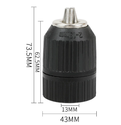 Biaungdo 1/2" Keyless Drill Chuck Adapter 2.0-13mm, 1/4-Inch Hex Shank Drill Chuck Adapter, Converter Quick Connect Impact Driver Conversion Tool 1/2-20UNF — image 4