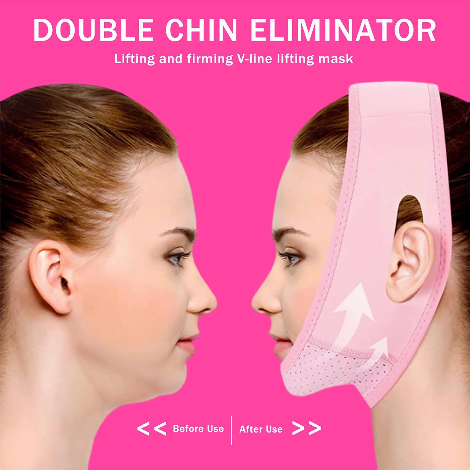 V line Lifting Mask Double Chin Reducer - Double Chin Eliminator - Face Belt, Tightening Skin Preventing Sagging Face Lift Tape — image 2