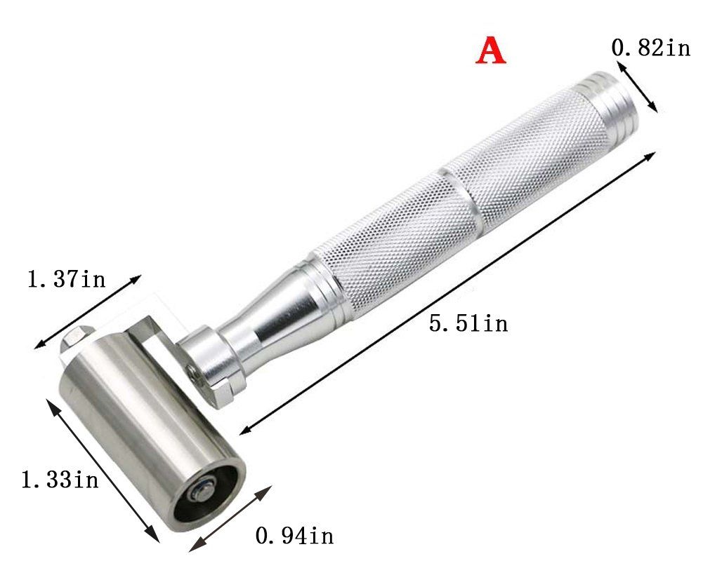 Metal Hand Stainless Steel Wallpaper Seam Roller Home Decoration Seamed DIY Tool#1705101-40mm flexible operation — image 2