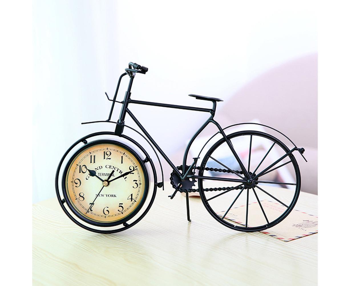Retro Vintage Silent Iron Bike Bicycle Clock Home Office Living Room Table Decor - Yellow โ image 6