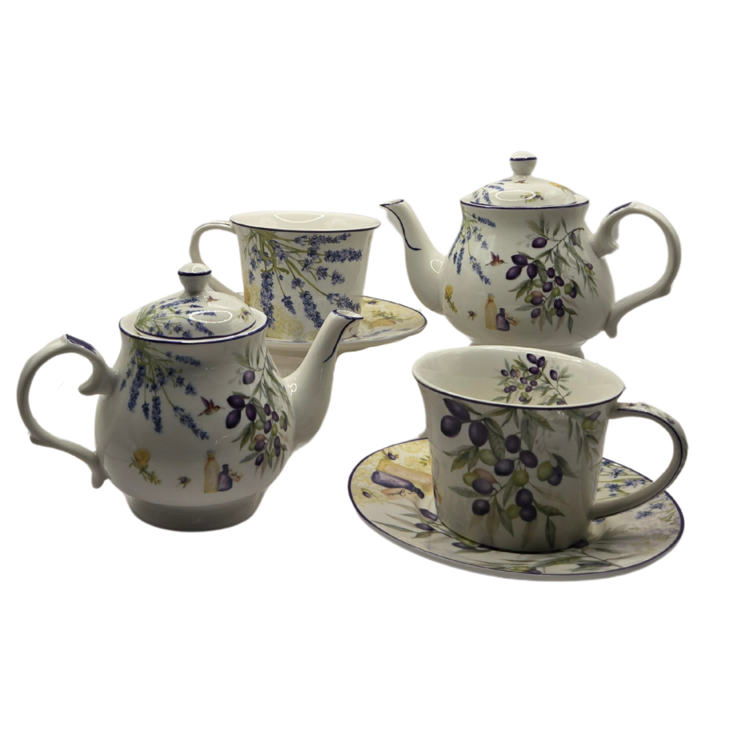 Lavender & Olive Tea Set for 2 - Premium Porcelain — image 3