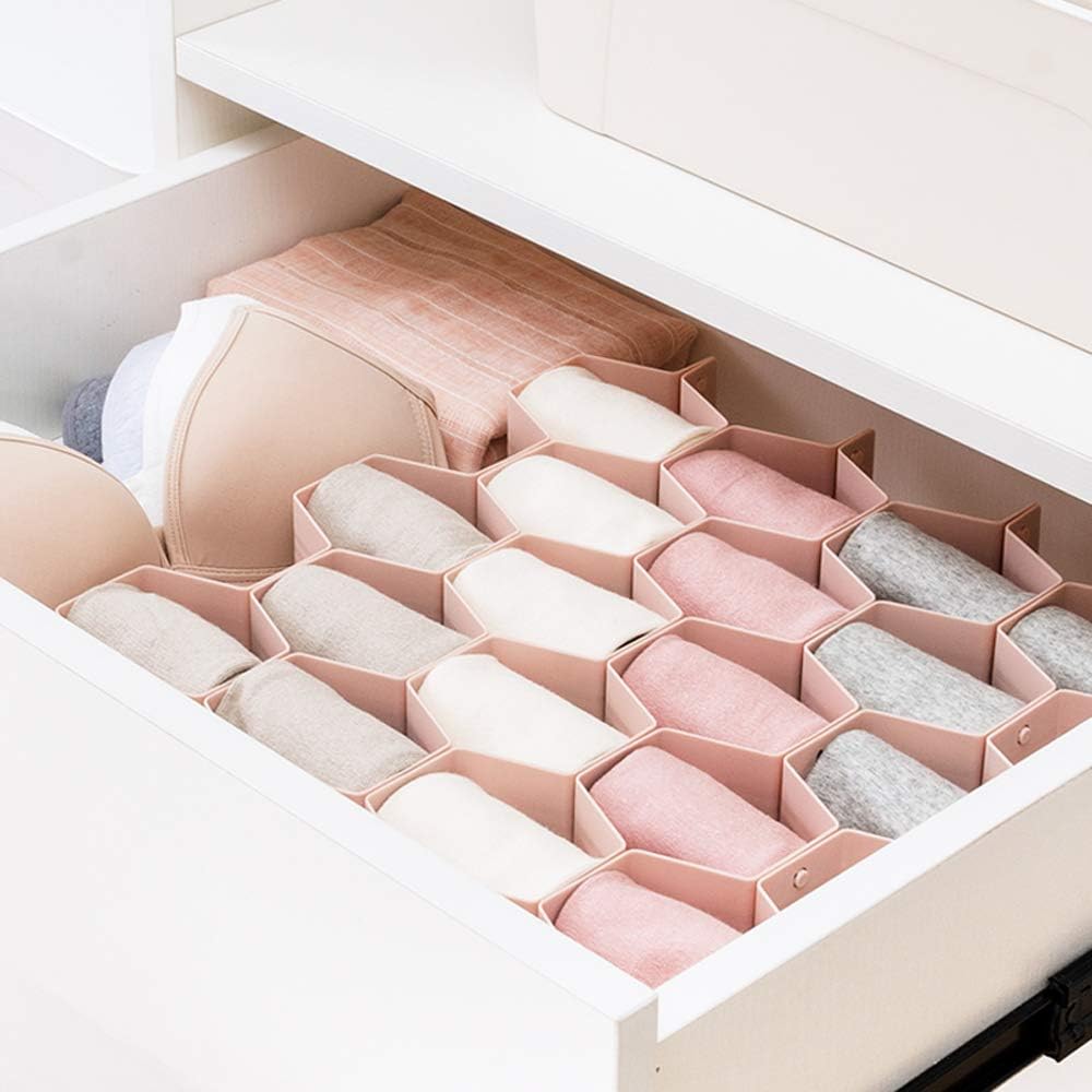 Pink Drawer Organizer Divider for Socks Underwear & Belts Set of 1 โ image 3