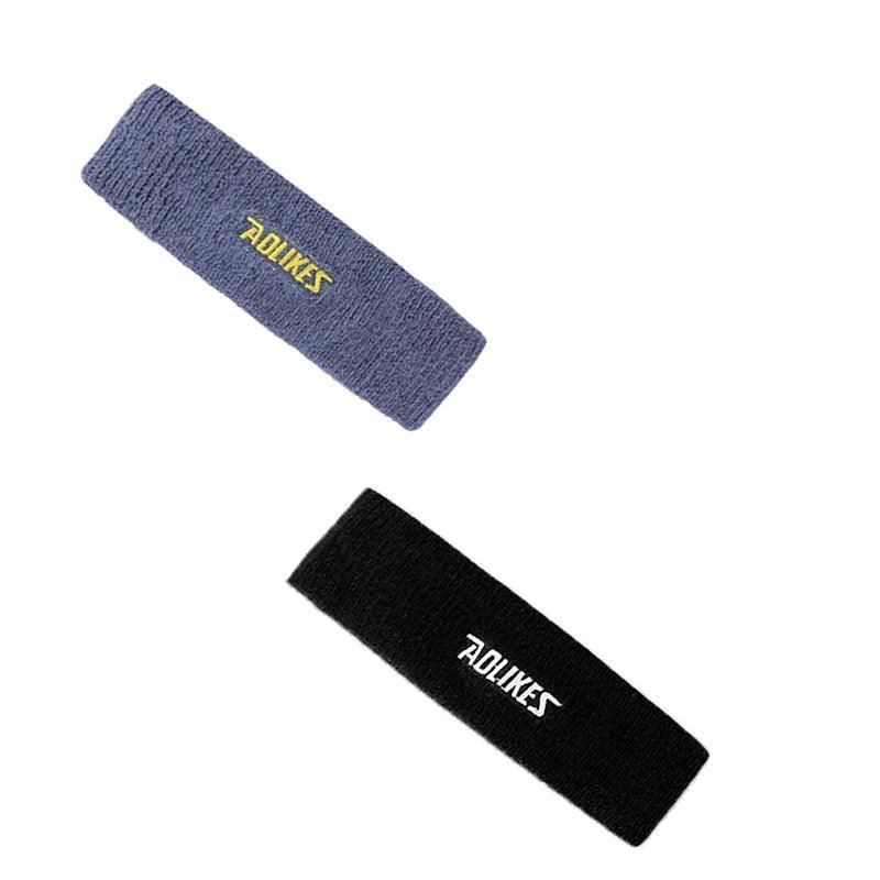 Aolikes Headbands Sweatband Cotton Hair Gym Yoga Stretch Sport Sweat Band - Blue โ image 4