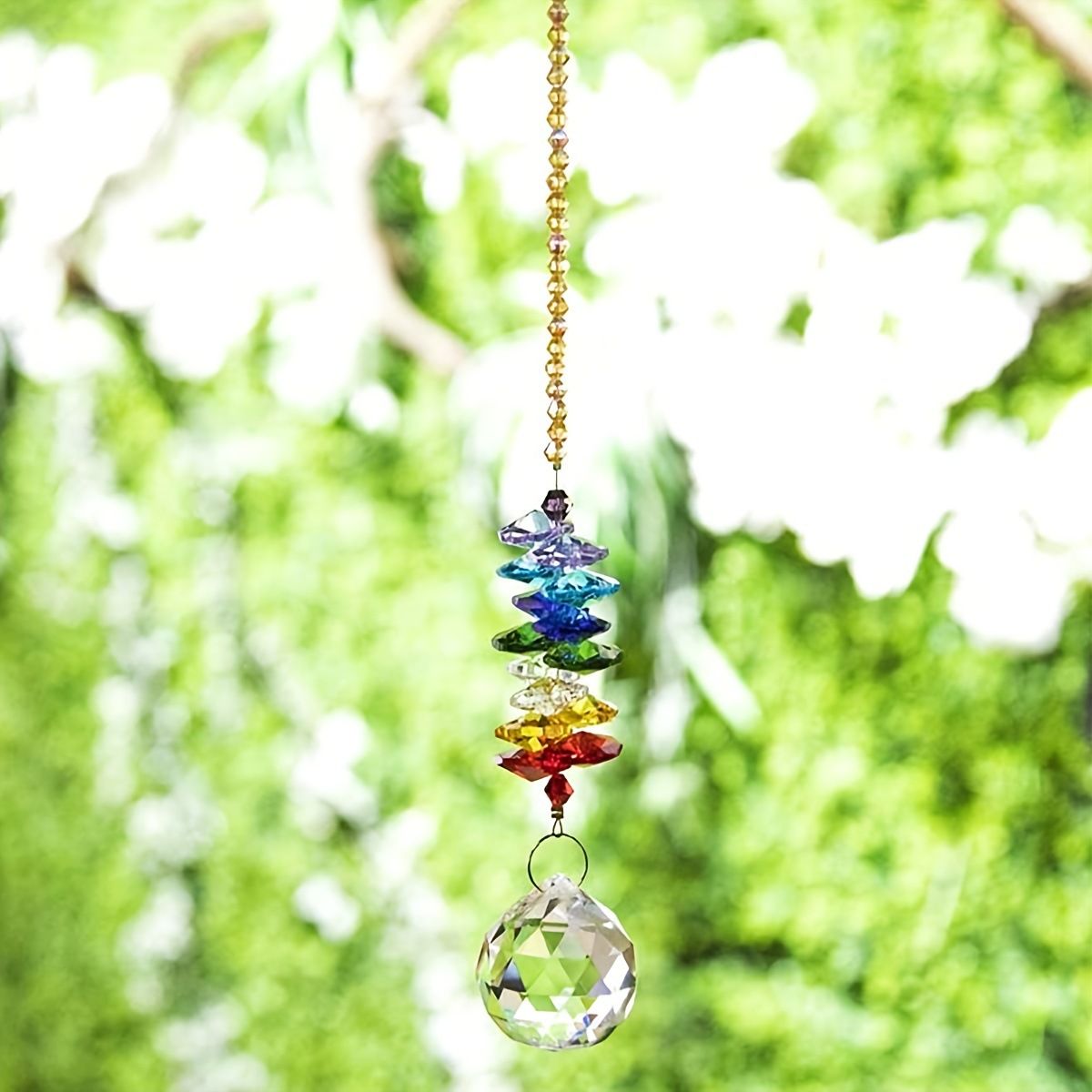 Crystal Hanging Suncatcher Ball Prism Home Wedding Decoration Hand Crafts Crystals Rainbow Maker with Colors Crystal Pendants — image 4