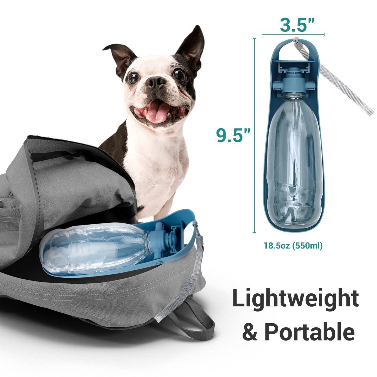 Portable Dog Water Bottle Large Dog Water Bottle Leak Proof Pet Water Bottle — image 5