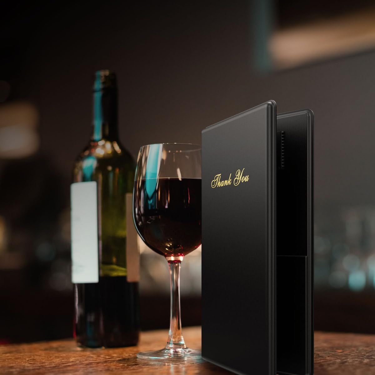 Professional Check Presenters for Restaurants - Black Server Checkbooks with Thank You Imprint for Smooth Payment Transactions, Restaurant Payment Book, and — image 4