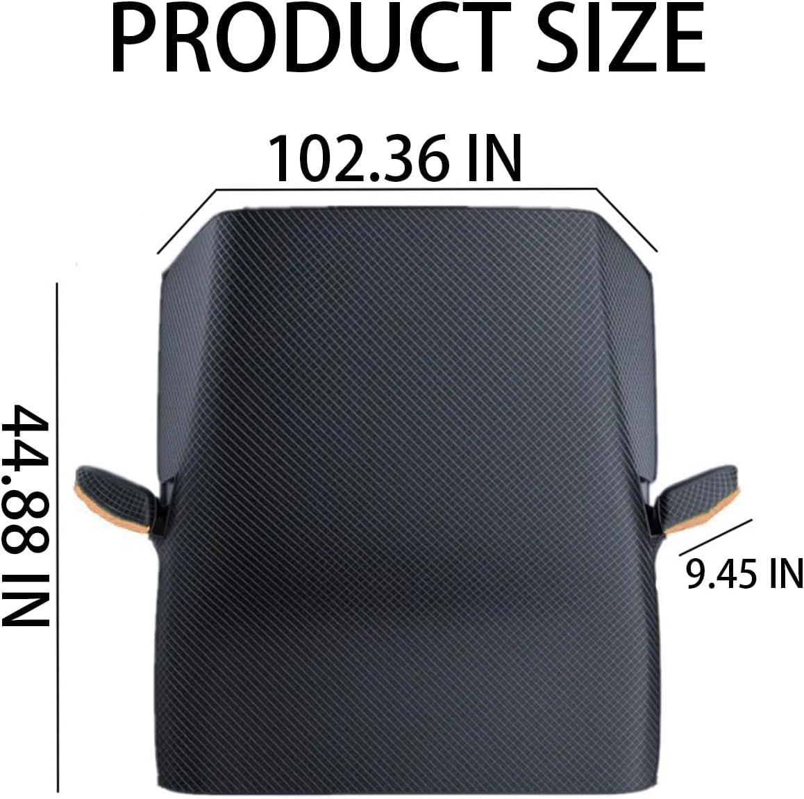 Car Windshield Cover for Ice and Snow, Automotive Windshield Snow, Ice, UV, Frost Removal Wiper & Mirror Protector (Orange Strip)