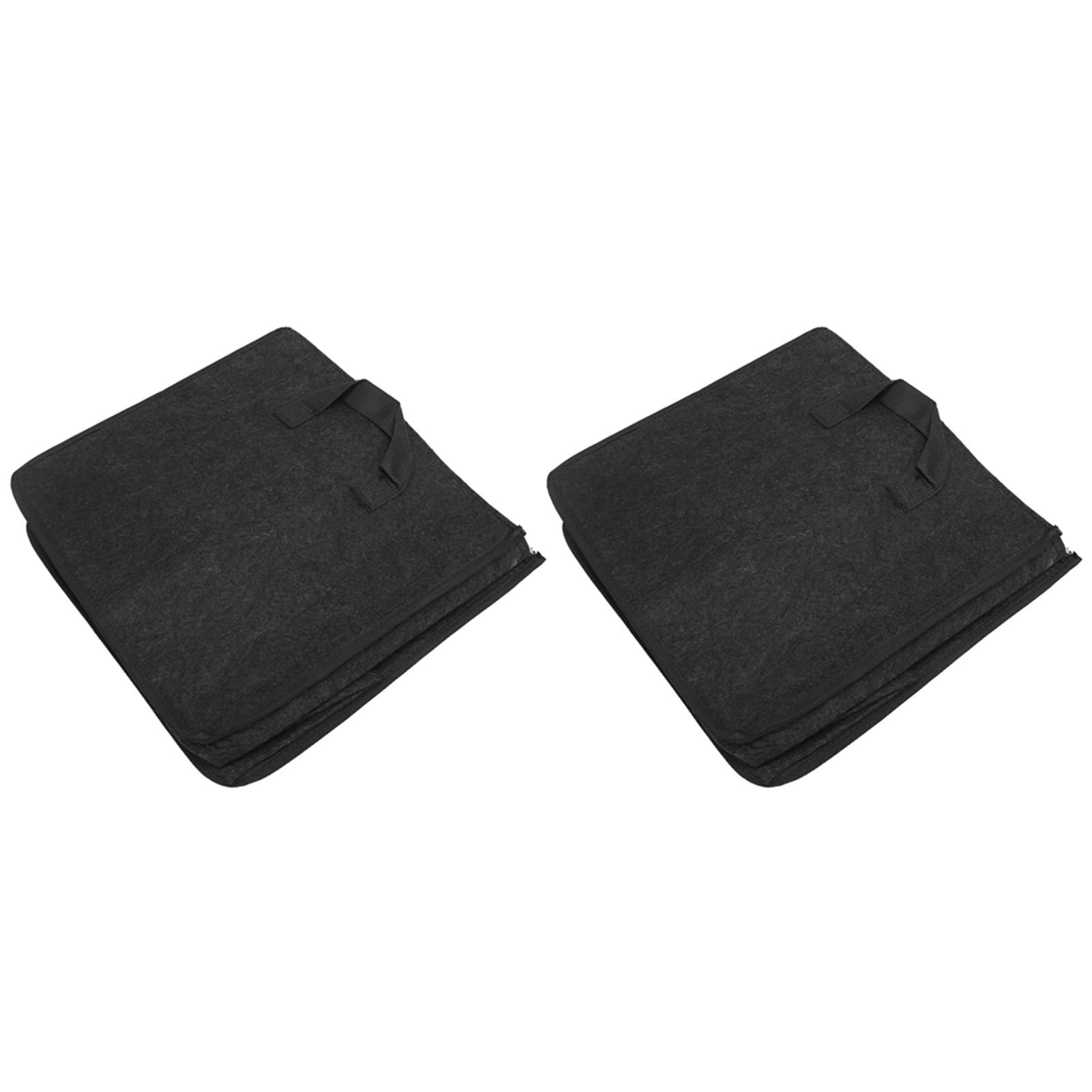 2PCS Plant Grow Bags Felt Vegetable Growing Pots with Handles Flower Planting Bed15Gallon 35x35x35cm — image 4