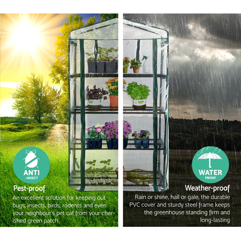 Green Fingers Greenhouse 4 Tiers Mini Green House Garden Bed Planter Box 1.6x0.7x0.5M โ image 4